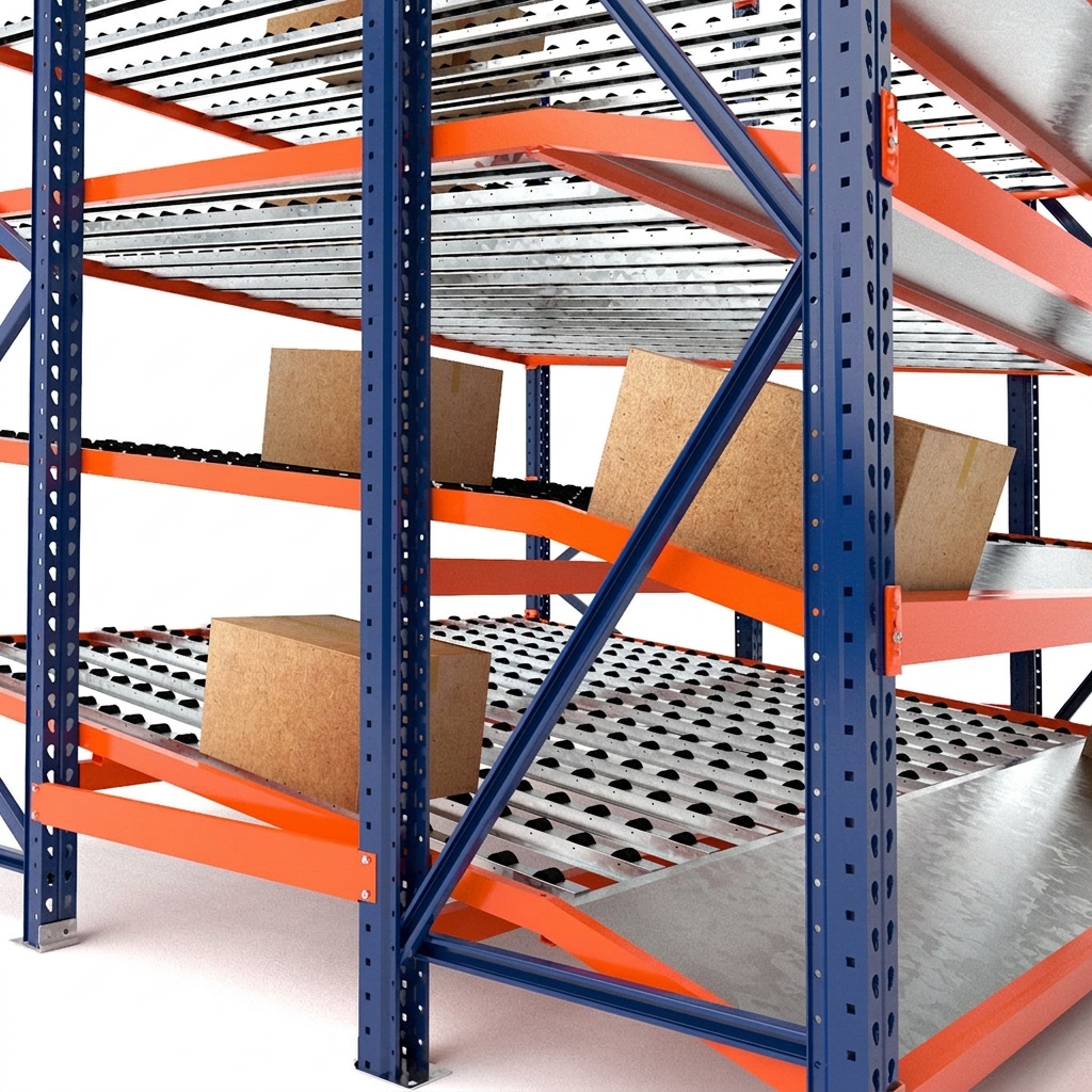 Rack Carton Flow - carga trasera y recolección frontal