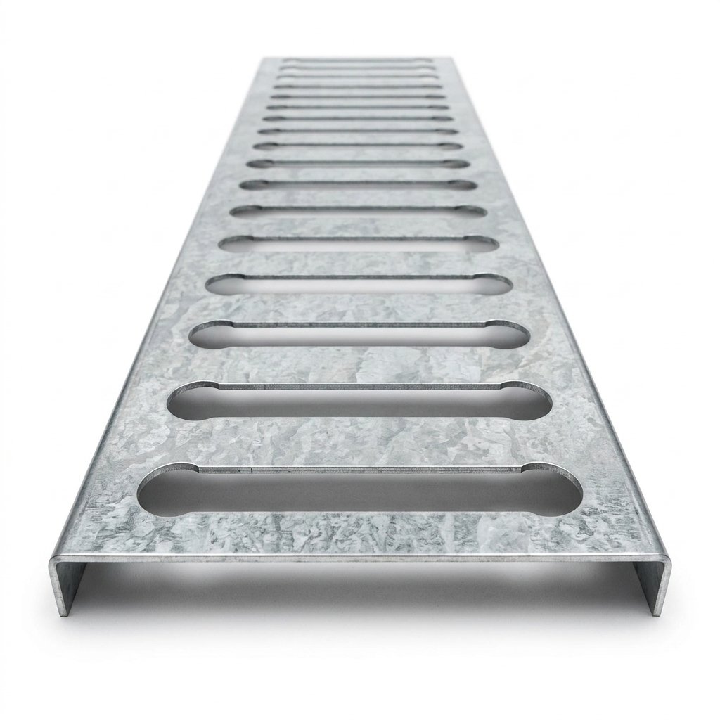 Piso metálico - Panel de piso galvanizado, alternativa sólida a la malla para cargas de menor tamaño.