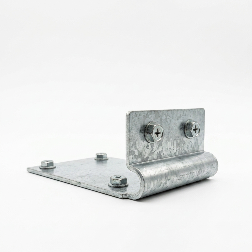 Placa base - Base galvanizada que ancla el puntal al piso y distribuye el peso de toda la estructura.